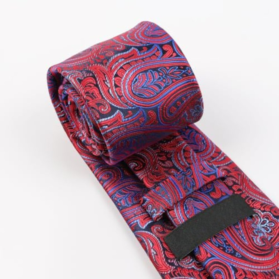 Mens Gradient Paisley Necktie  – Pocket Square Set recenzja i cena