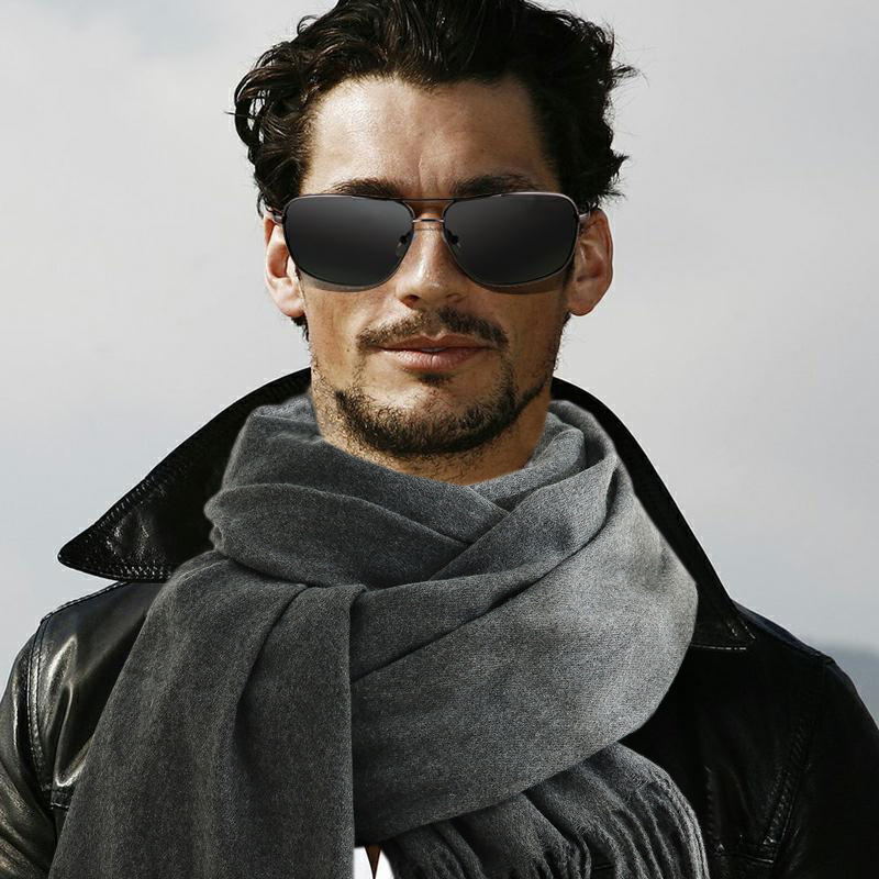 Fashion Scarf Man Winter Warm  – Muffler Men Wool recenzja i cena