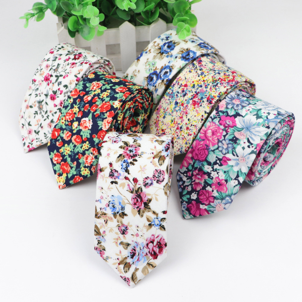 Cotton Flower Tie Men's Colour – Skinny Tie Men recenzja i cena