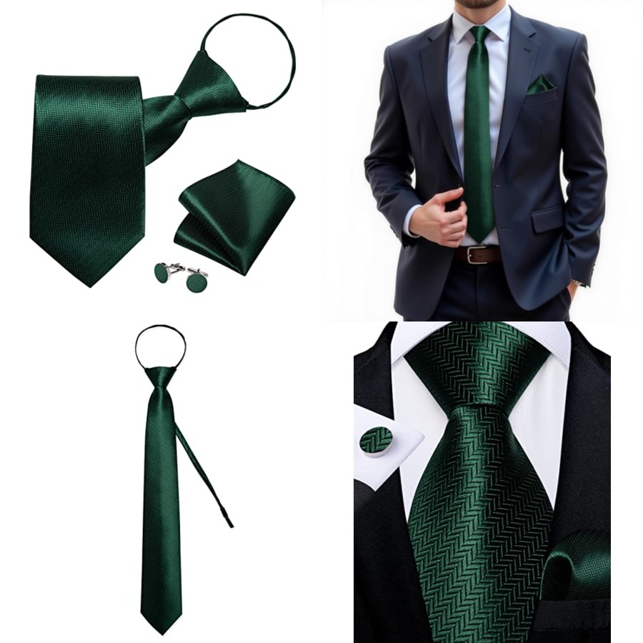 Silk Zipper Ties for Men,Paisl – Pocket Square Set recenzja i cena
