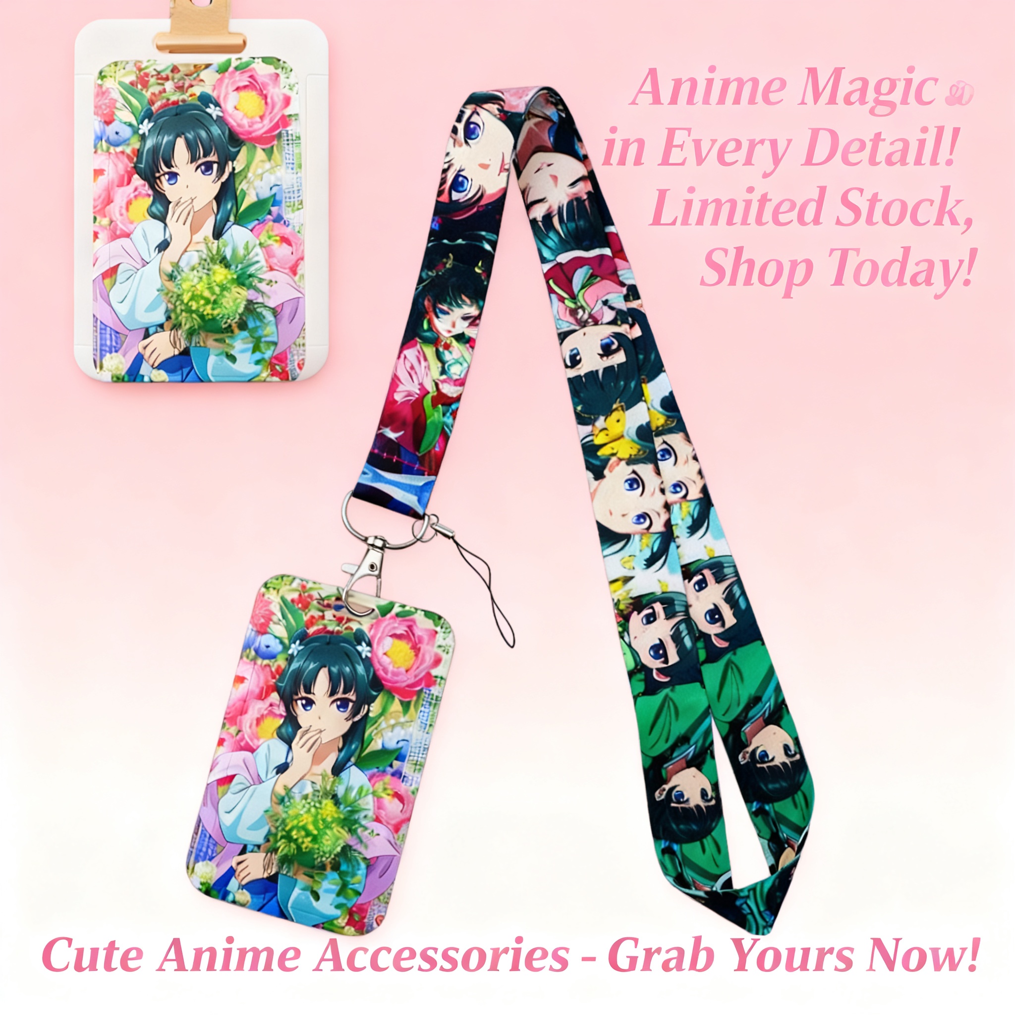 Cute Anime Girl Lanyard Neck S – Lanyard Badge Holder recenzja i cena