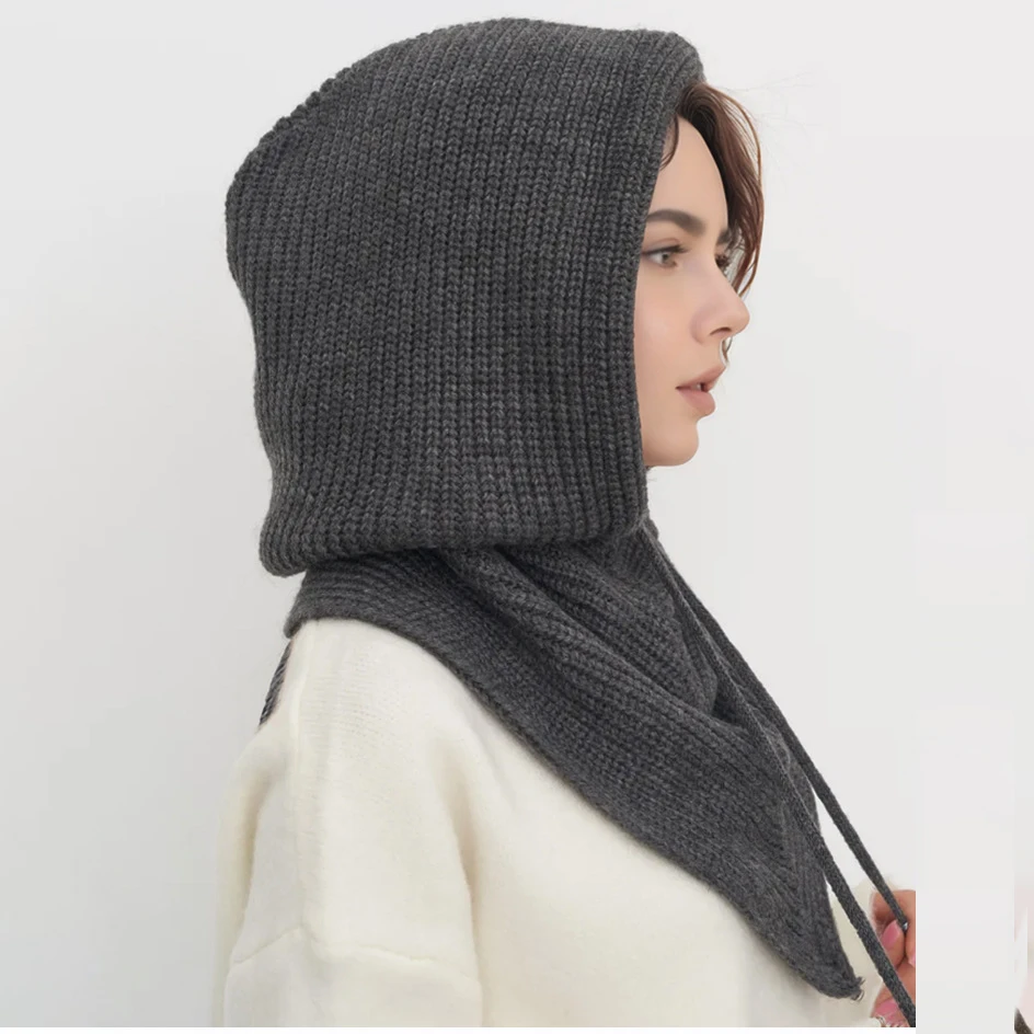 Women's Knitted Beanie Hat wit – Infinity Scarf Knit recenzja i cena