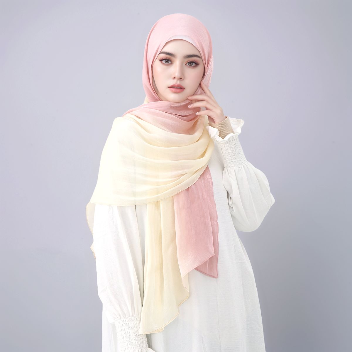 Gradient Twinkle Silk Hijab Sc – Head Wrap Turban recenzja i cena