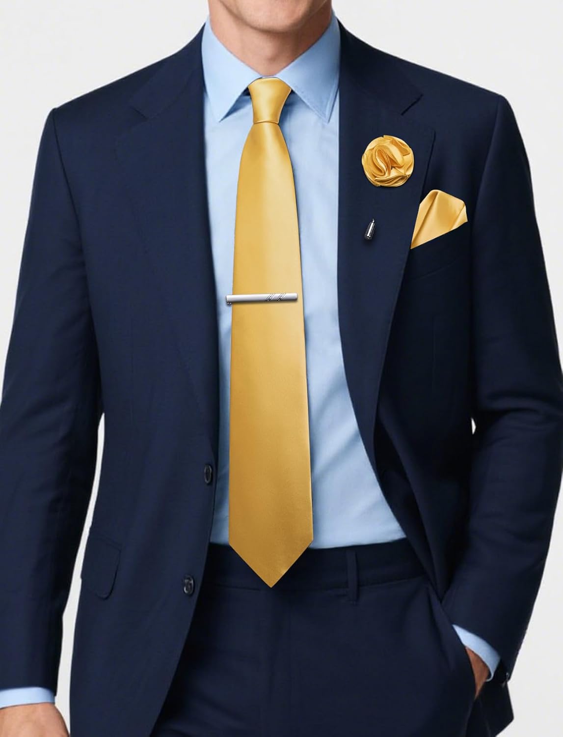 5Pcs Men's Silk Satin Tie Set  – Pocket Square Set recenzja i cena