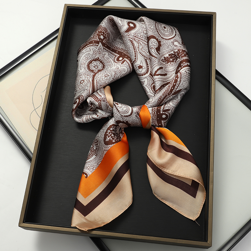 Luxury Spring Silk Scarf Women – Silk Tie Striped recenzja i cena