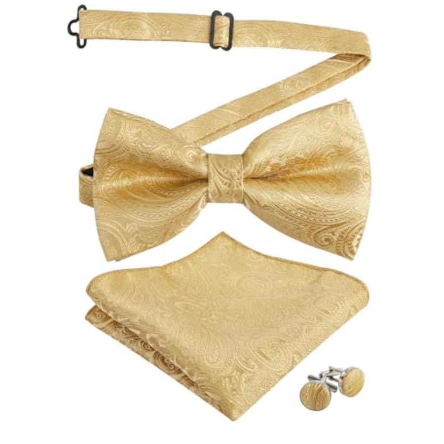 Mens Paisley Bow Tie, Pocket S – Pocket Square Set recenzja i cena