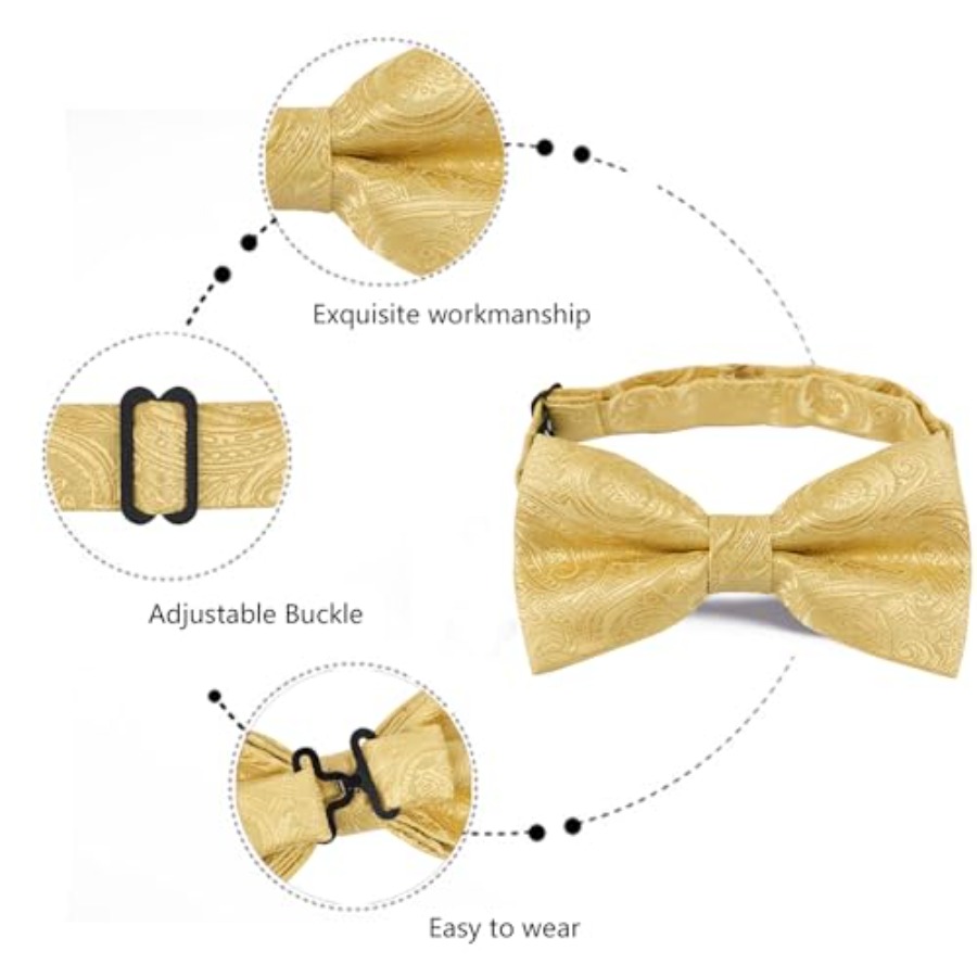 Mens Paisley Bow Tie, Pocket S – Pocket Square Set recenzja i cena
