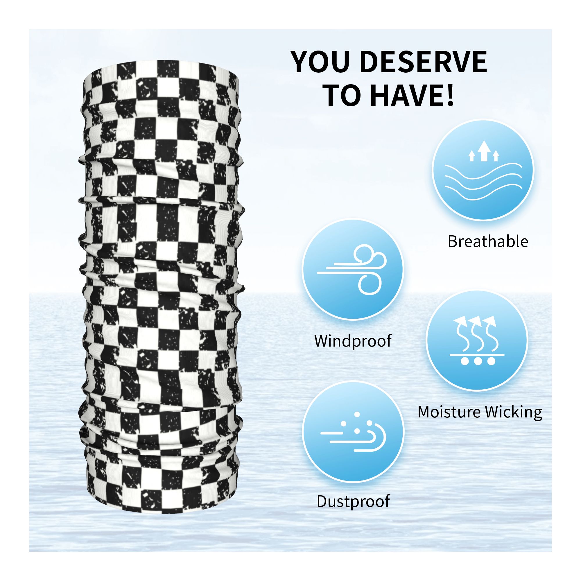 Custom Retro Checkered Flag Wi – Neck Warmer Tube recenzja i cena
