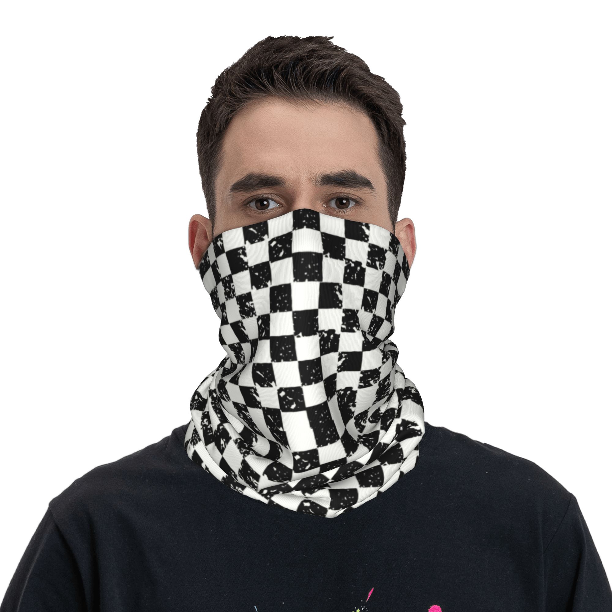 Custom Retro Checkered Flag Wi – Neck Warmer Tube recenzja i cena