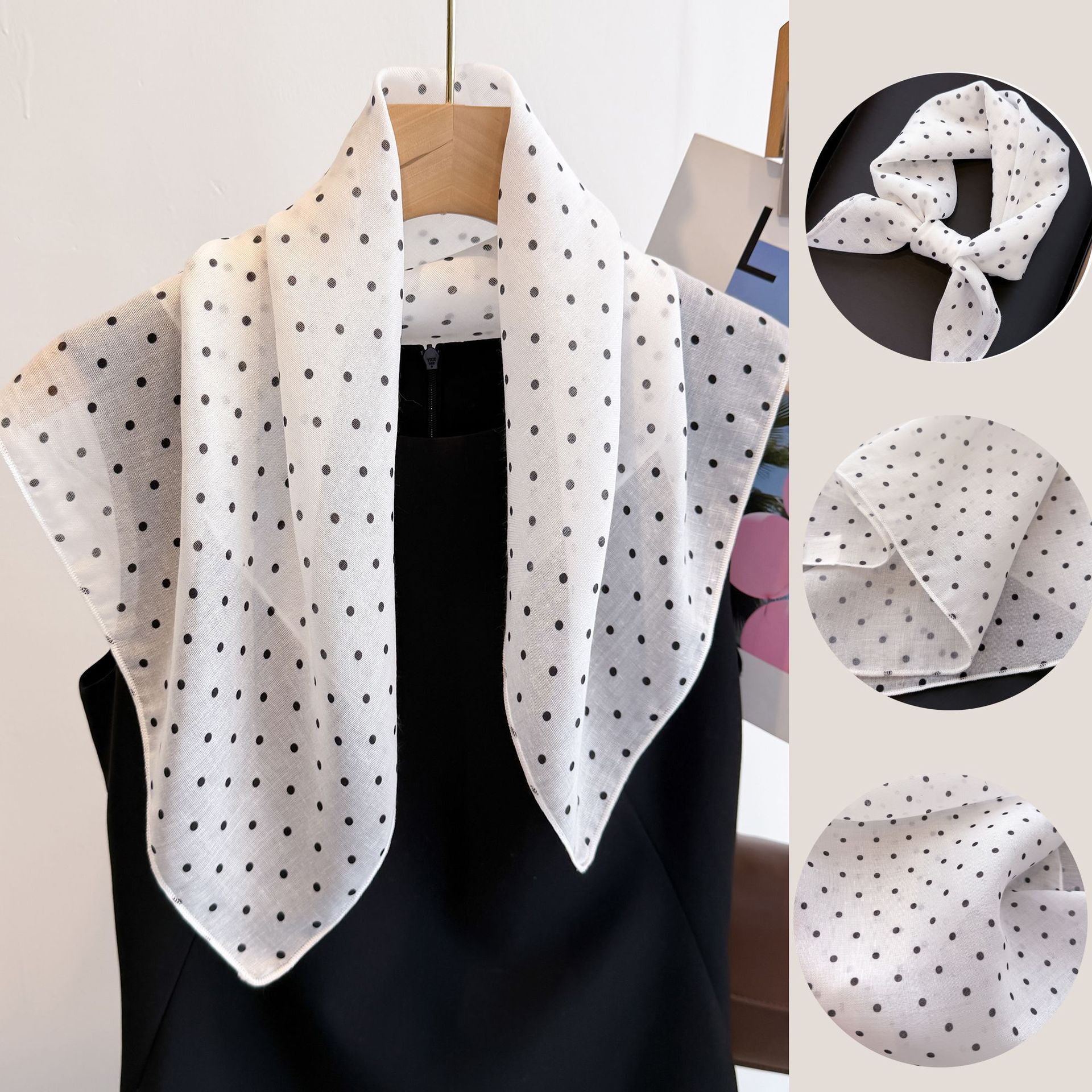 50cm Cotton Linen Square Scarf – Bandana Cotton recenzja i cena