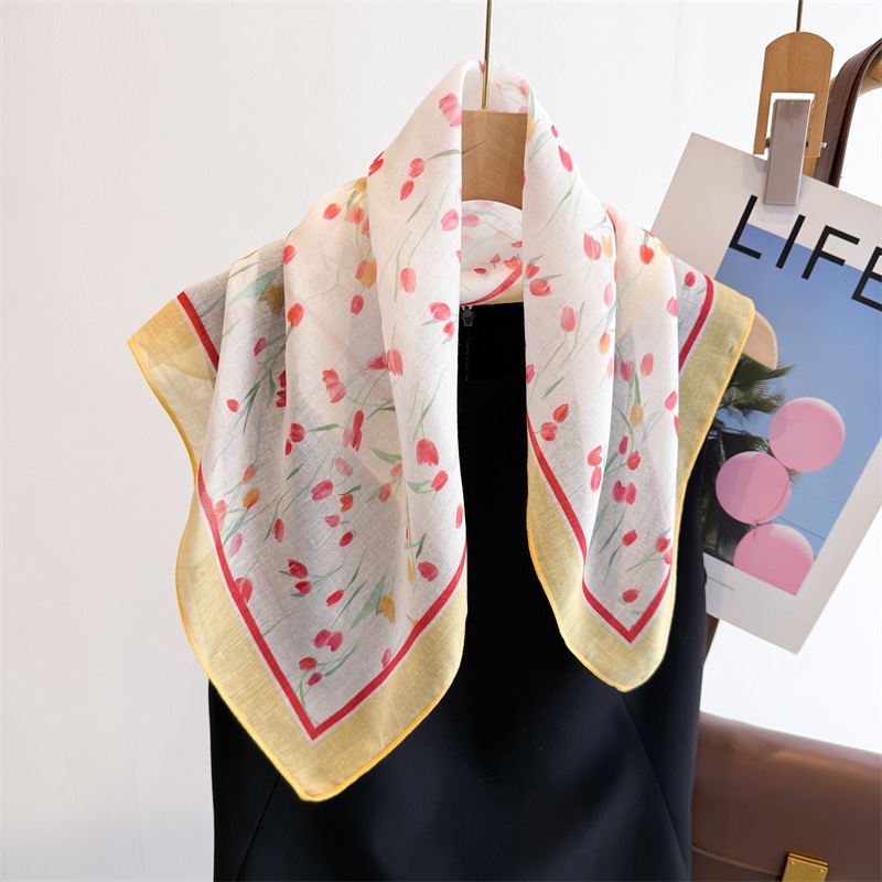 50cm Cotton Linen Square Scarf – Bandana Cotton recenzja i cena