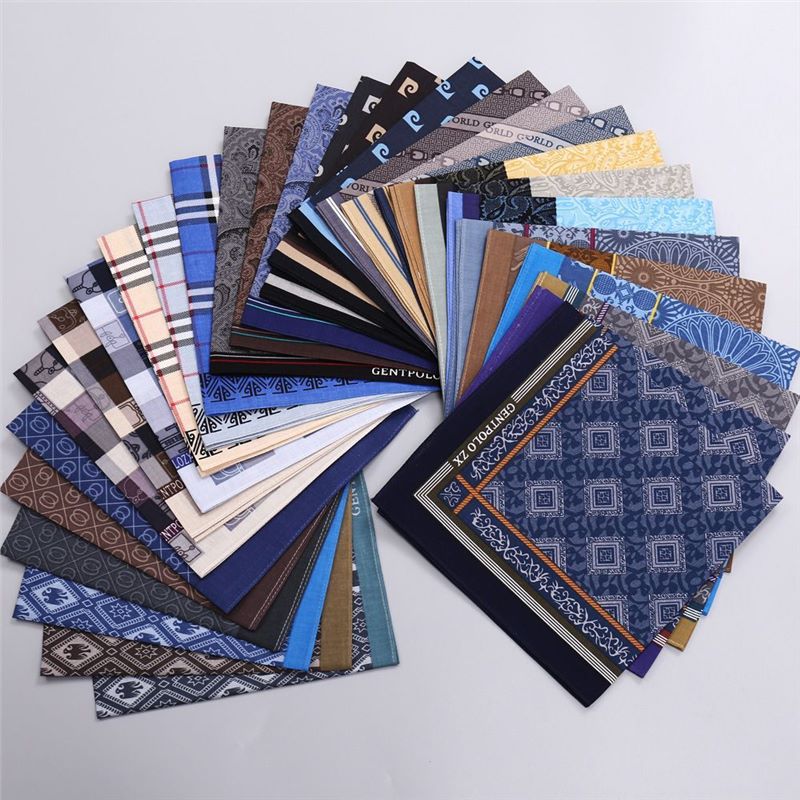 3Pcs Men's Pure Cotton Printed – Handkerchief Cotton Men recenzja i cena