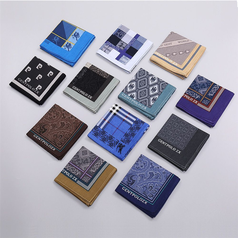 3Pcs Men's Pure Cotton Printed – Handkerchief Cotton Men recenzja i cena
