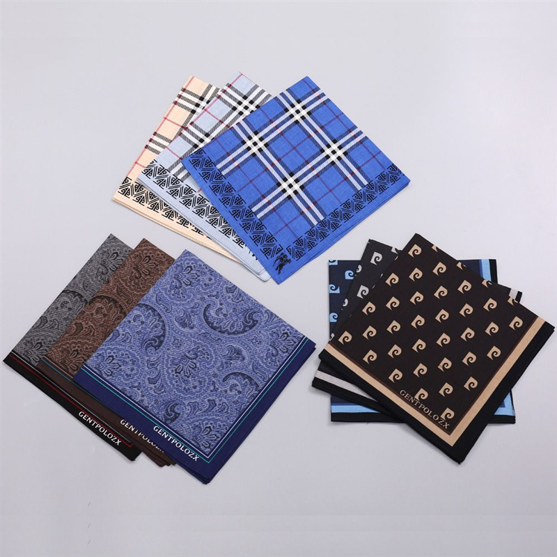 3Pcs Men's Pure Cotton Printed – Handkerchief Cotton Men recenzja i cena