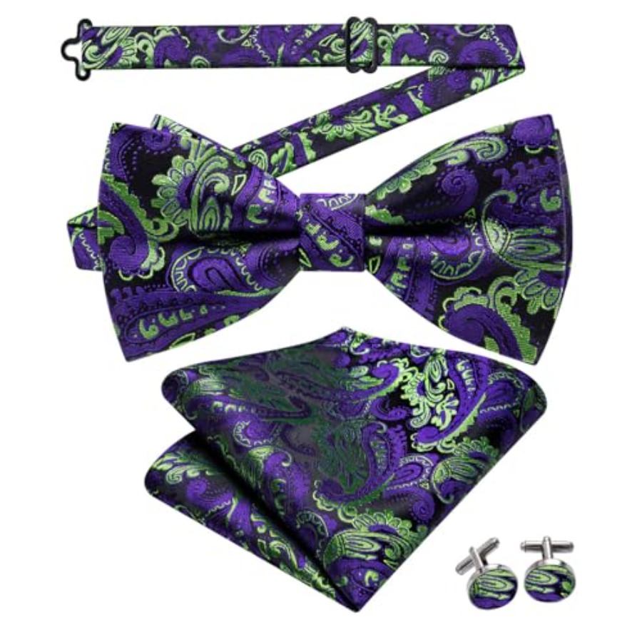 Mens Paisley Striped Bowtie Se – Silk Tie Striped recenzja i cena