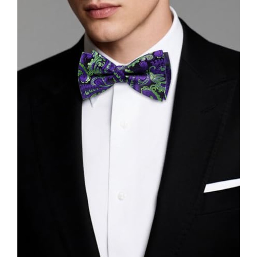 Mens Paisley Striped Bowtie Se – Silk Tie Striped recenzja i cena