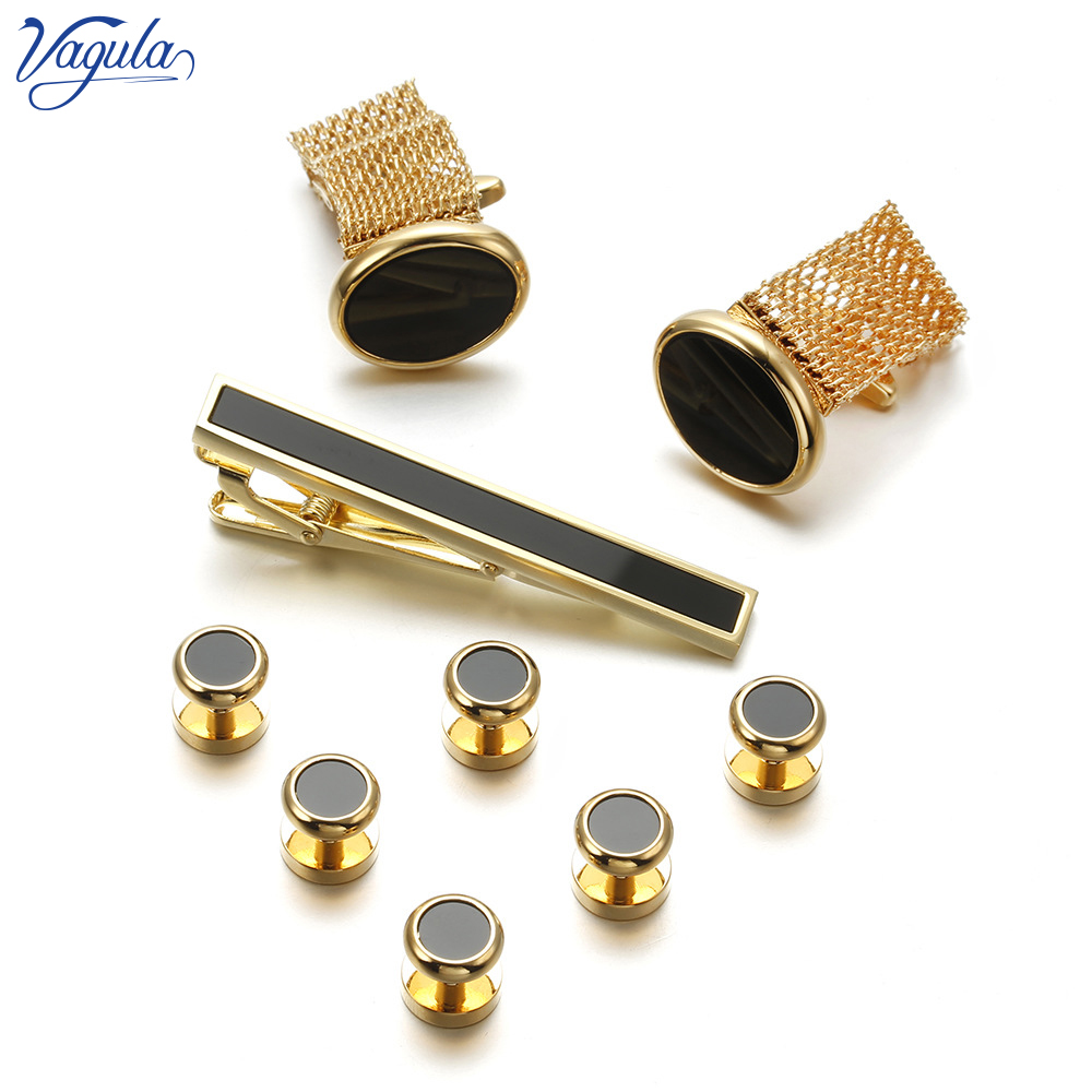 VAGULA New 9PCS Cuff links Tie – Tie Bar Set Gift recenzja i cena