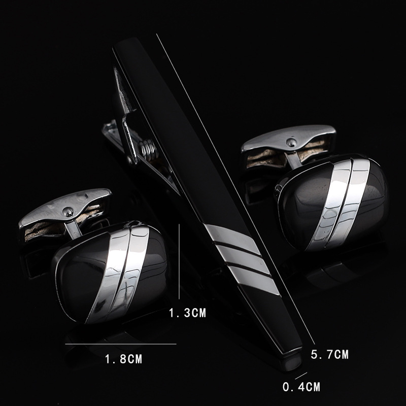 Mens Ties Clip Cufflinks Set S – Tie Bar Set Gift recenzja i cena