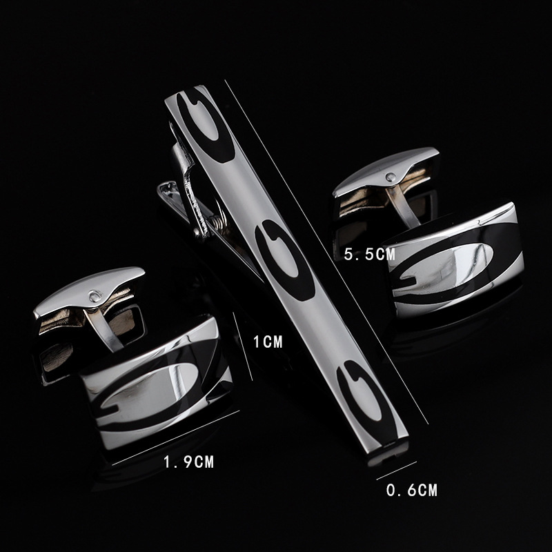 Mens Ties Clip Cufflinks Set S – Tie Bar Set Gift recenzja i cena