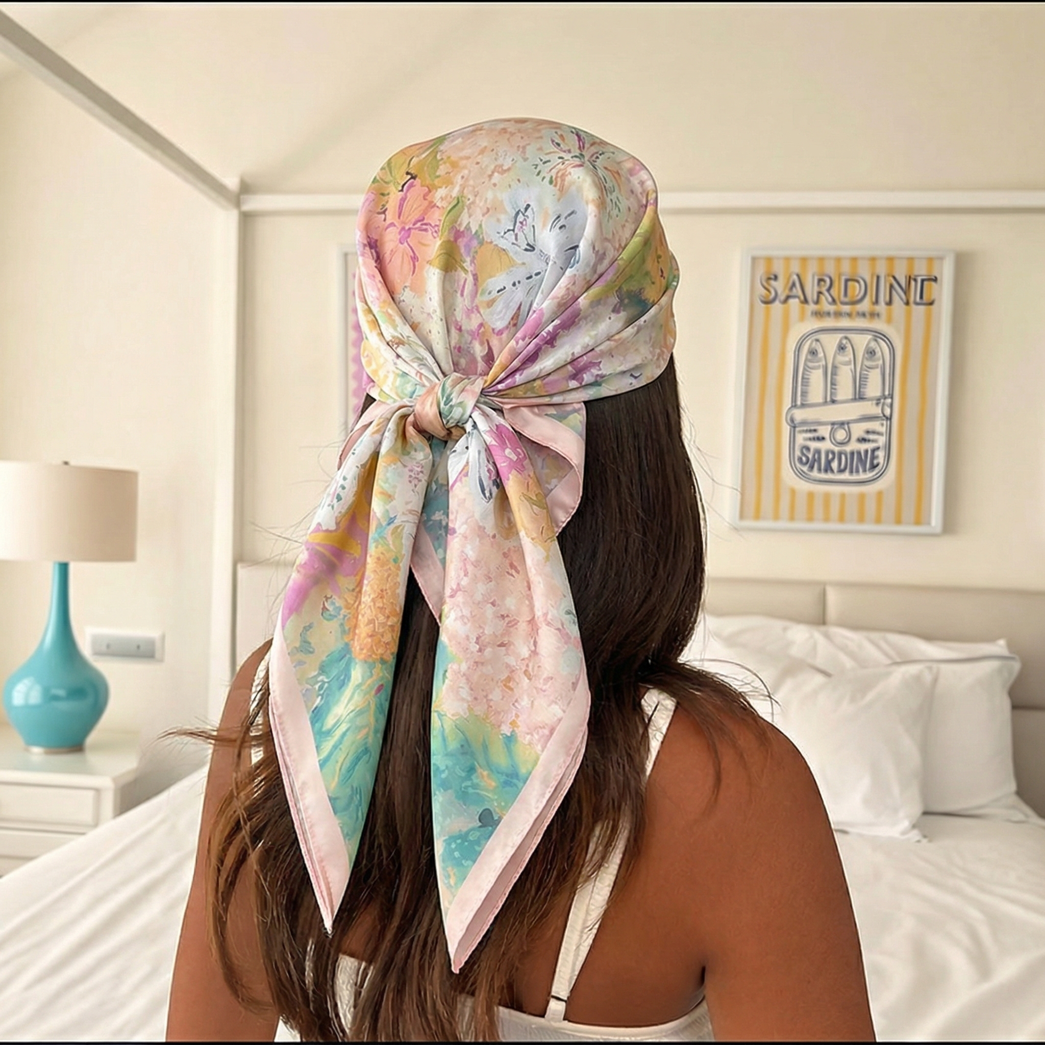 70*70cm Square Silk Scarf for  – Silk Neck Scarf recenzja i cena