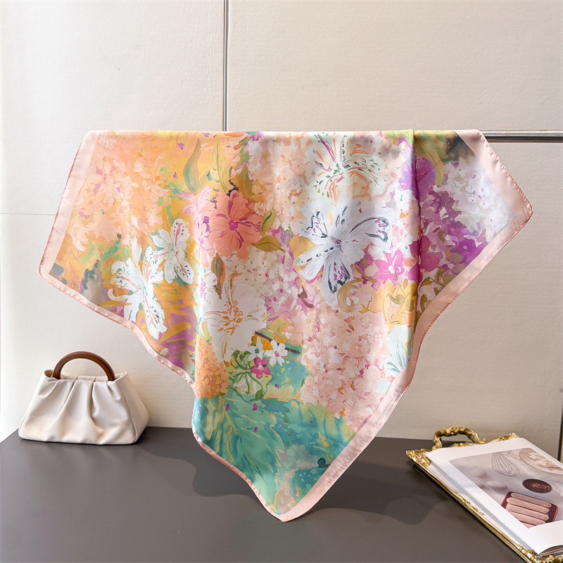 70*70cm Square Silk Scarf for  – Silk Neck Scarf recenzja i cena