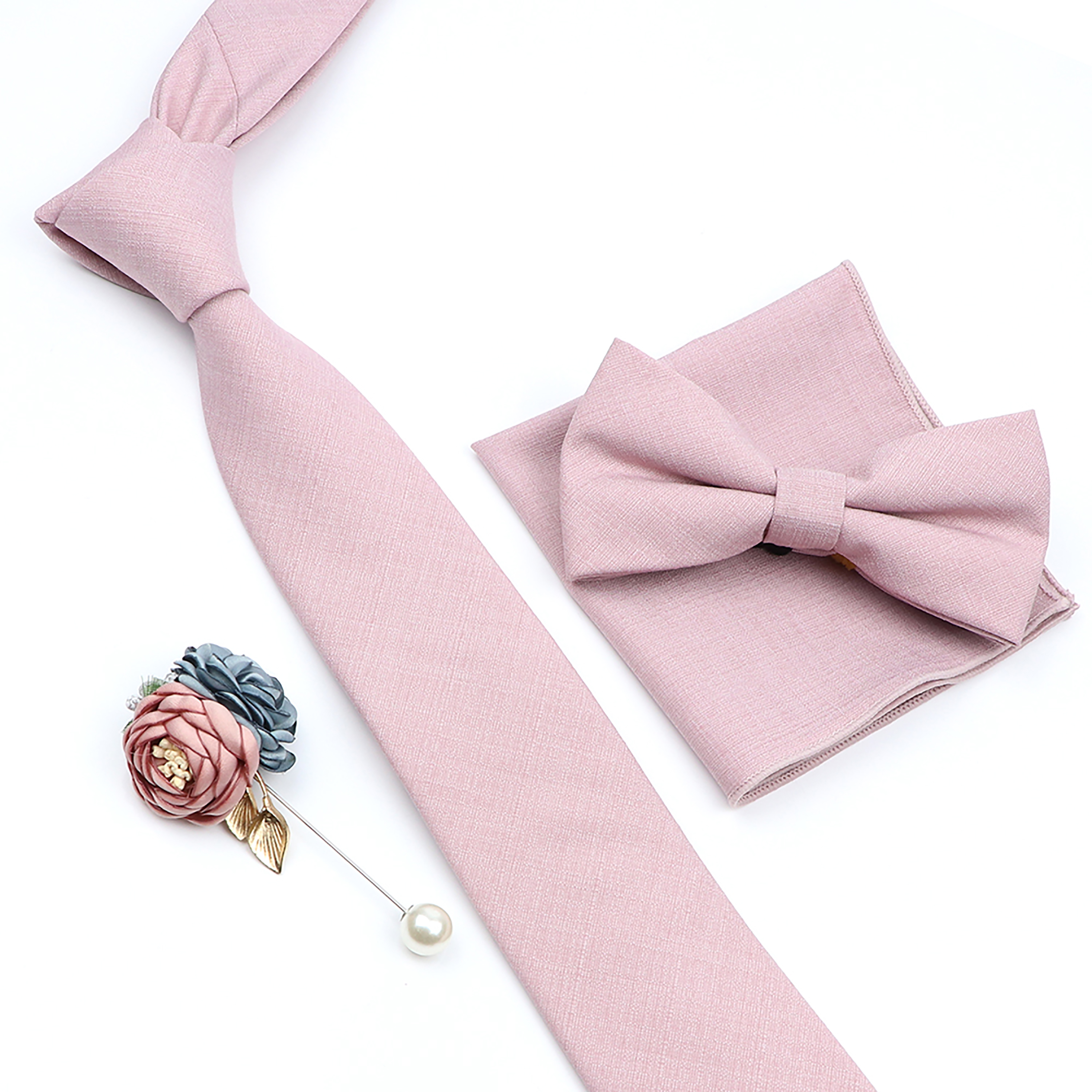 Beautiful Solid Color Tie Broo – Skinny Tie Men recenzja i cena