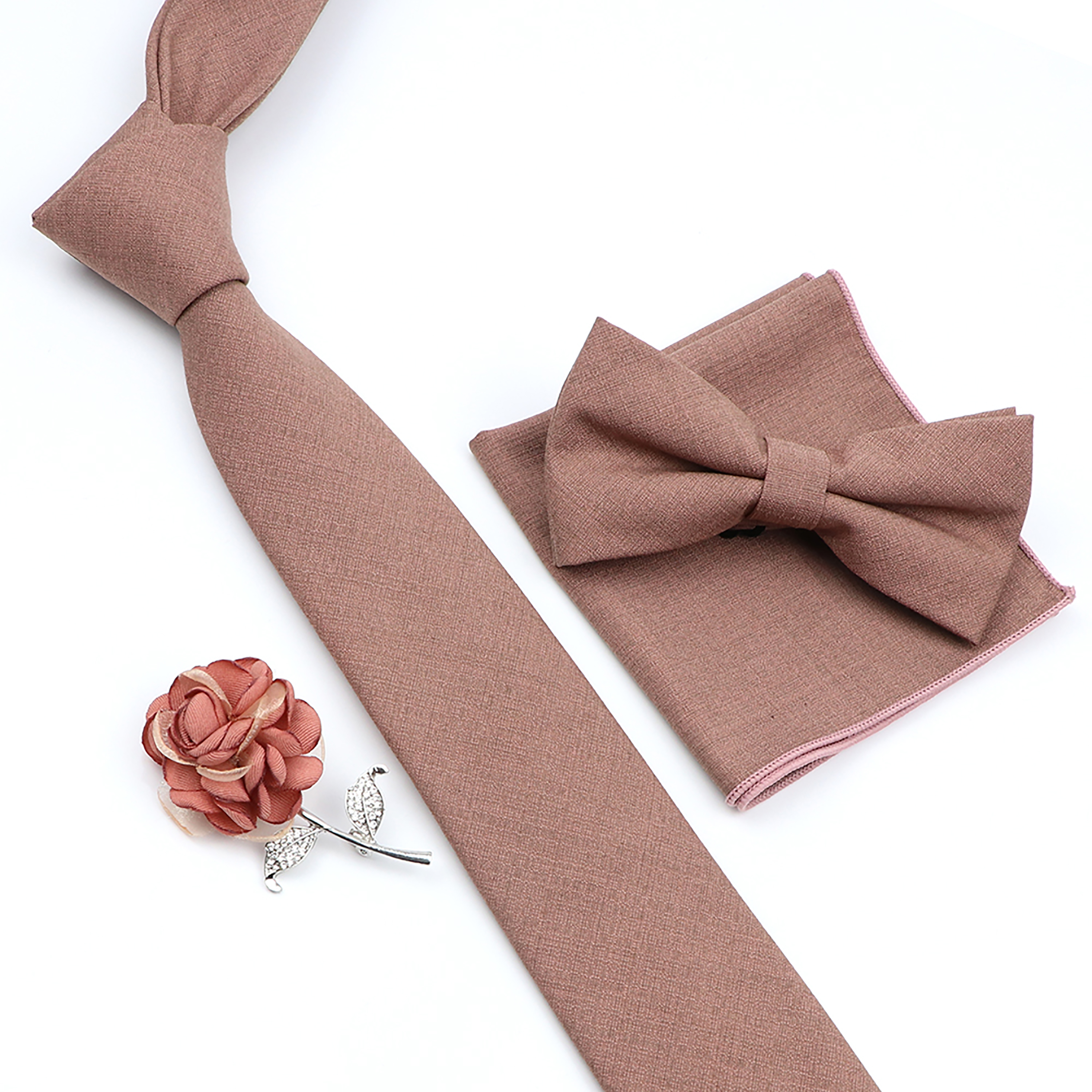 Beautiful Solid Color Tie Broo – Skinny Tie Men recenzja i cena