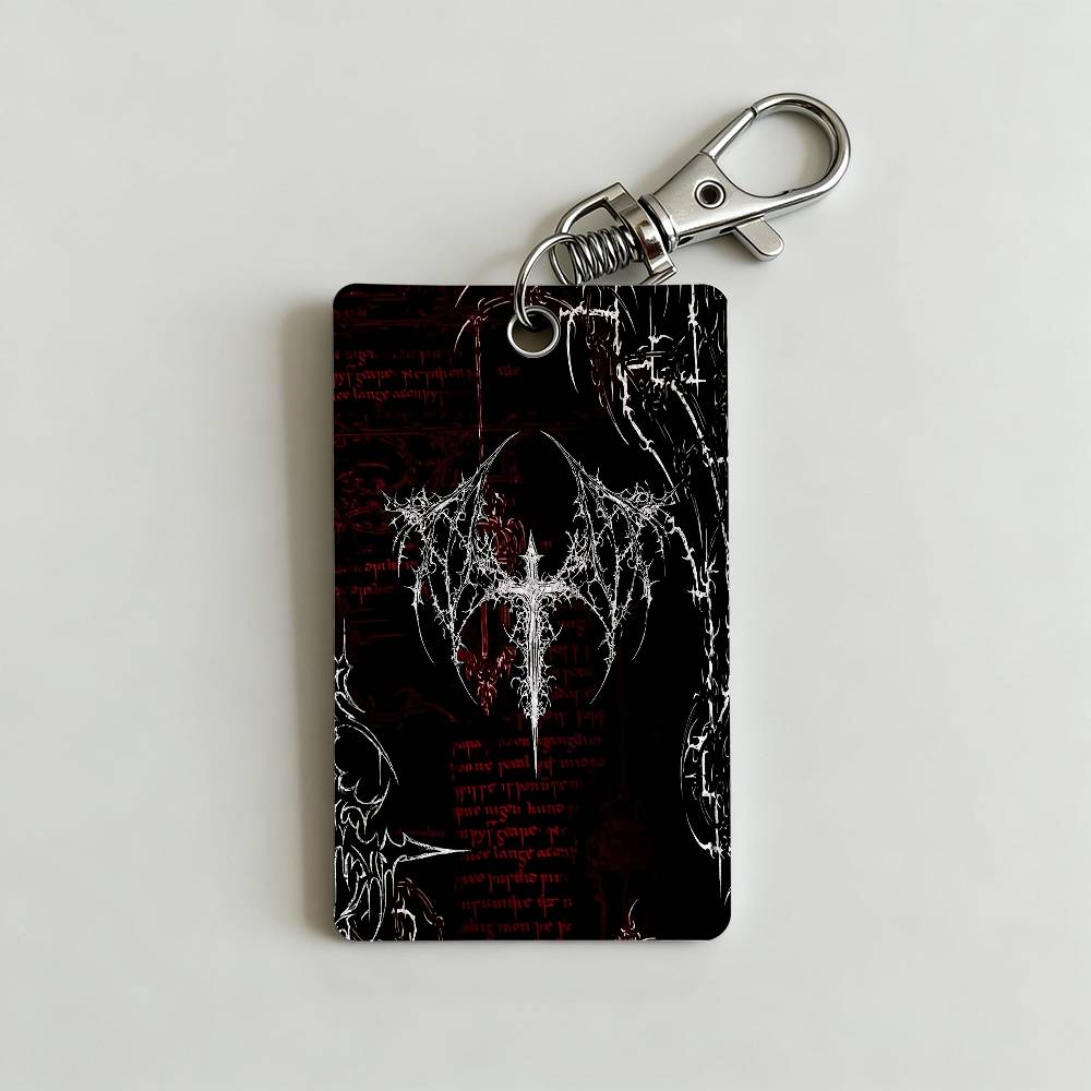 Gothic Cyber Sigil Cross Card  – Lanyard Badge Holder recenzja i cena
