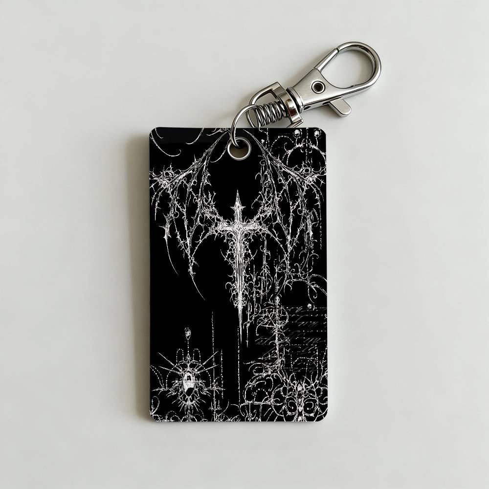 Gothic Cyber Sigil Cross Card  – Lanyard Badge Holder recenzja i cena