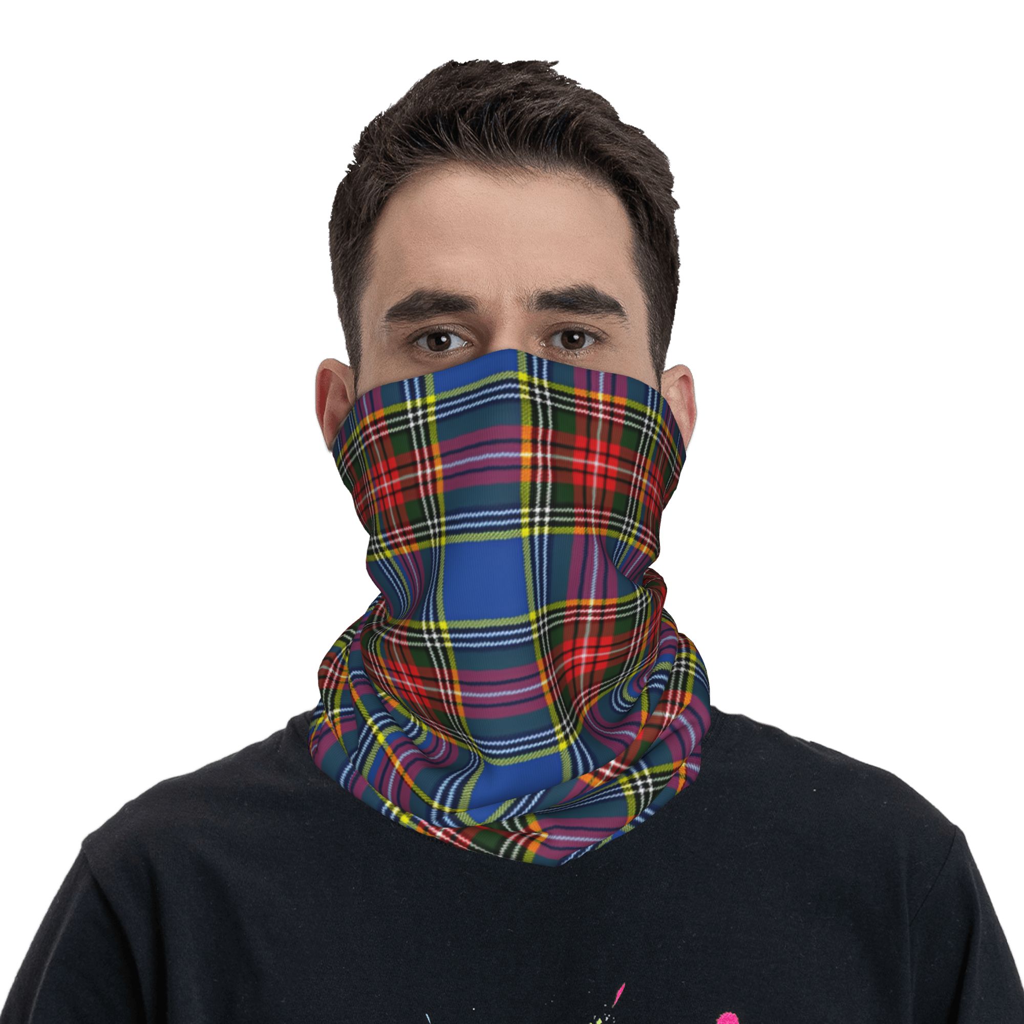 Custom Royal Tartan Plaid Wint – Neck Warmer Tube recenzja i cena