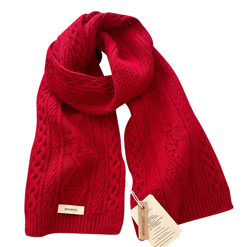 Luxury 100% Wool Scarf Women M – Muffler Men Wool recenzja i cena