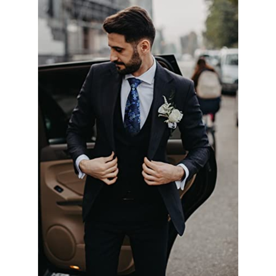 Men Floral Ties Woven Classic  – Pocket Square Set recenzja i cena