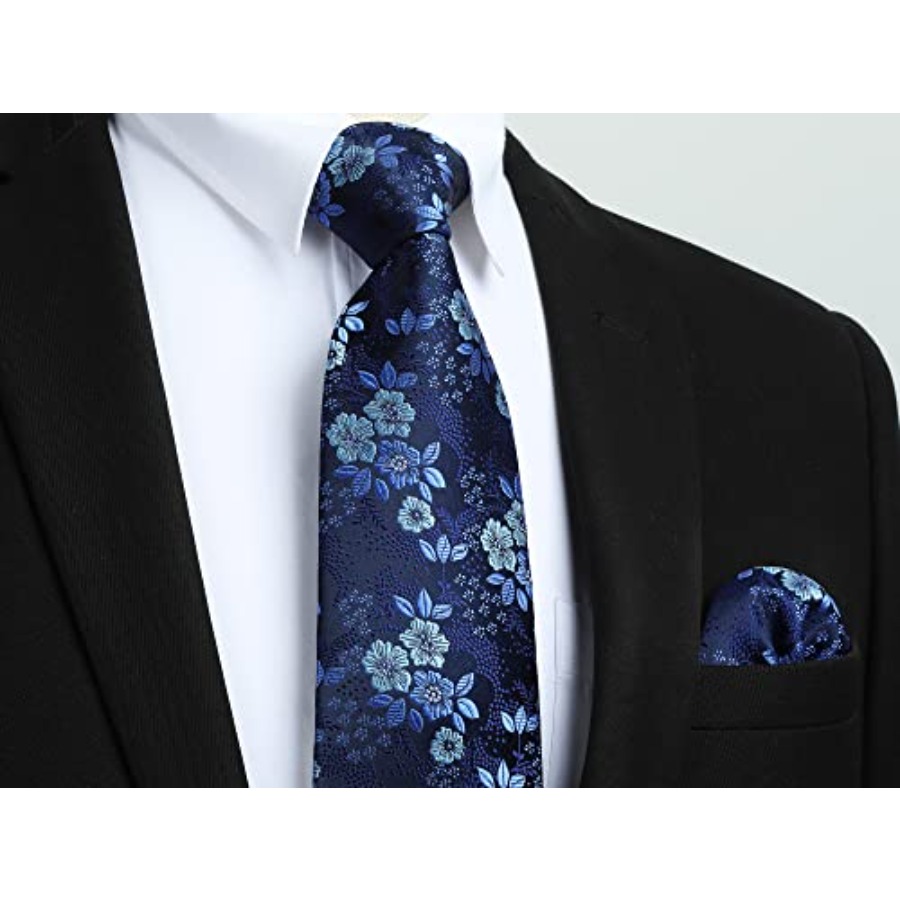Men Floral Ties Woven Classic  – Pocket Square Set recenzja i cena