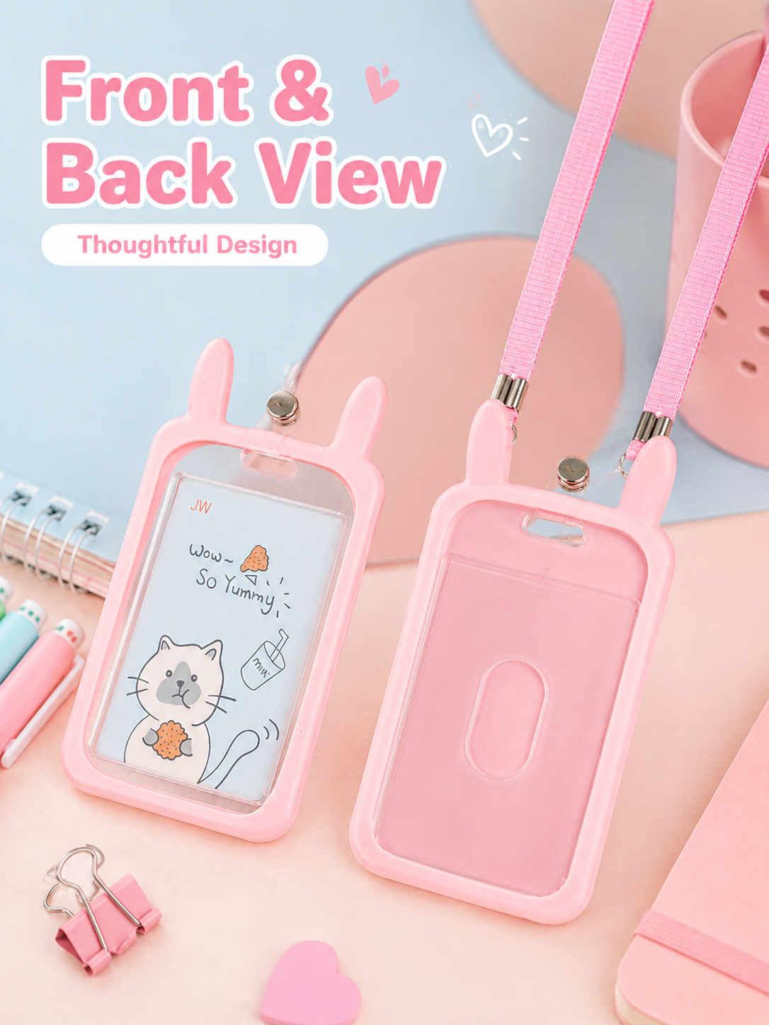 Cute Cartoon Transparent ID Ba – Lanyard Badge Holder recenzja i cena