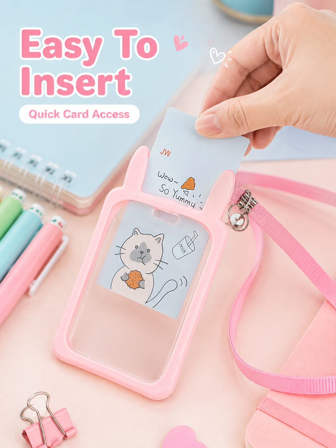 Cute Cartoon Transparent ID Ba – Lanyard Badge Holder recenzja i cena