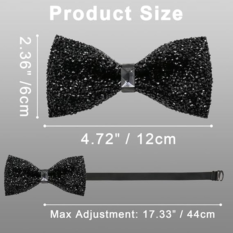 Fashion Rhinestone Bow Ties fo – Bow Tie Pre Tied recenzja i cena