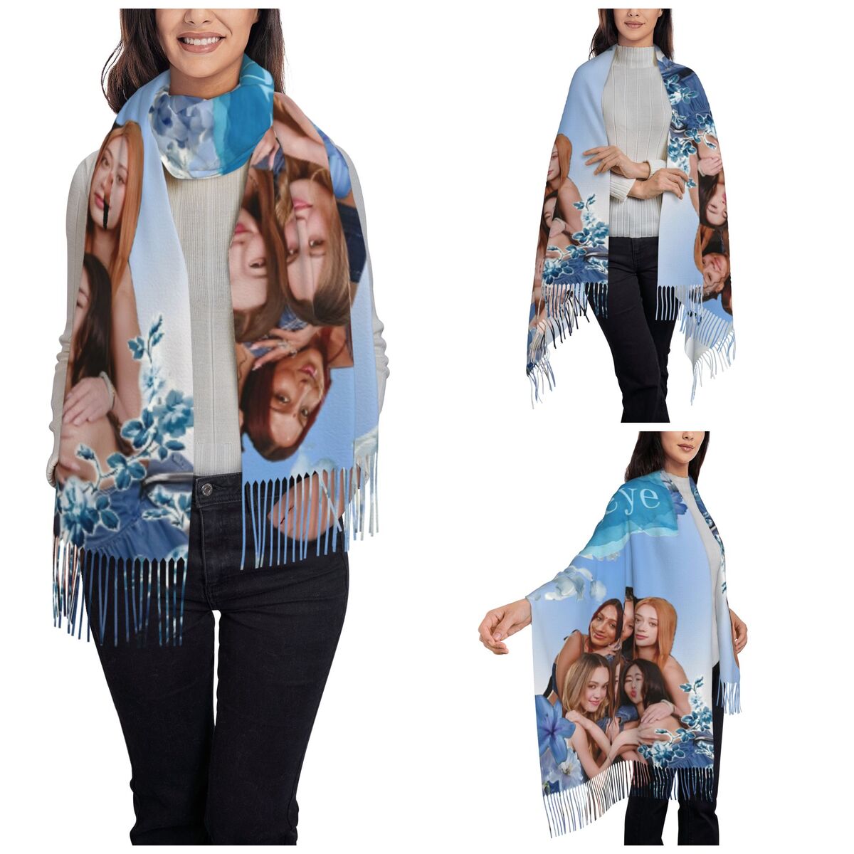 Katseye Kpop Scarf for Women W – Pashmina Wrap Large recenzja i cena