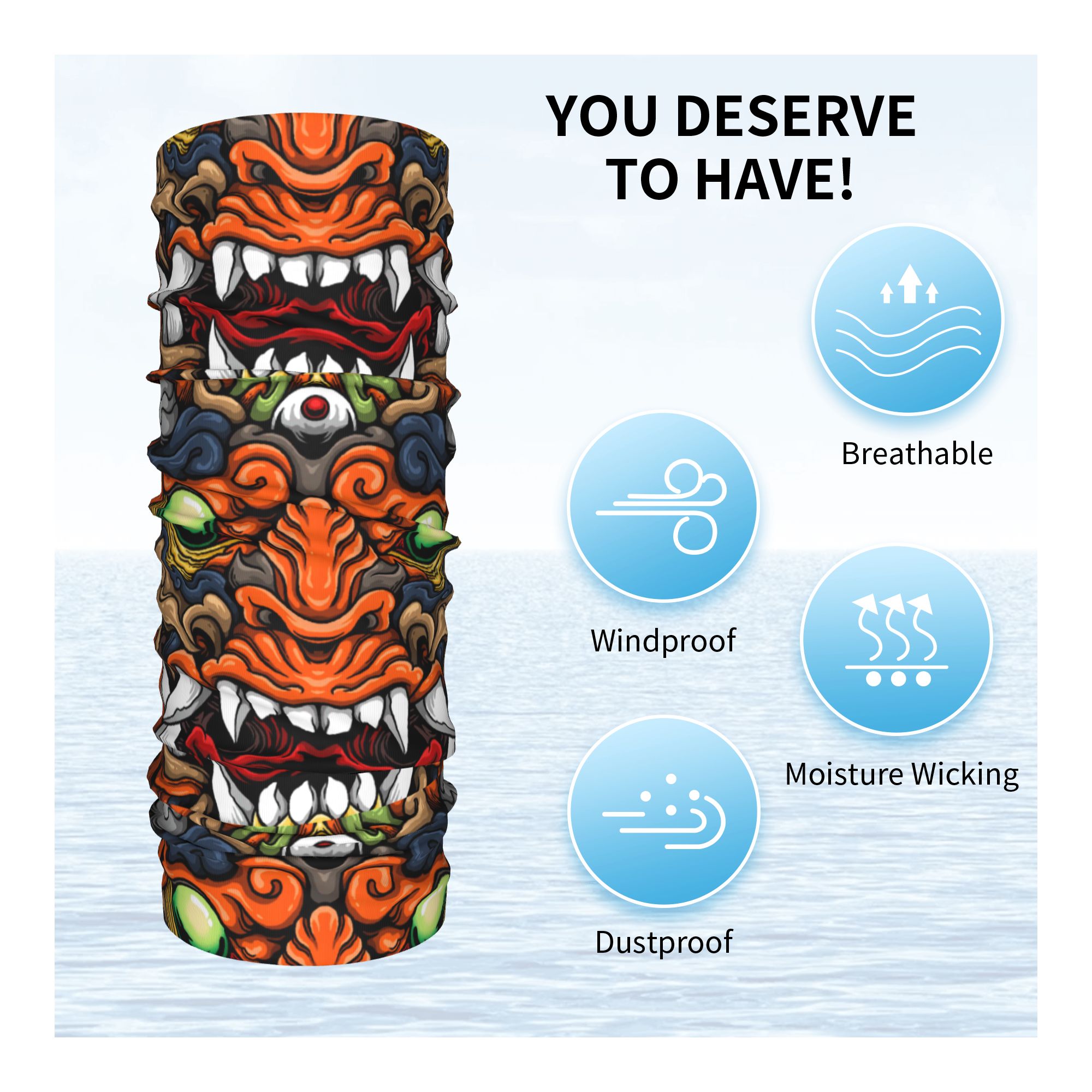 Custom Samurai Demon Oni Winte – Neck Warmer Tube recenzja i cena