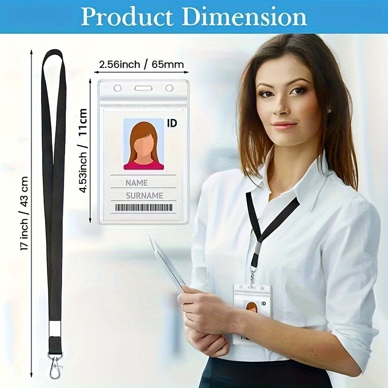 transparent waterproof name ba – Lanyard Badge Holder recenzja i cena