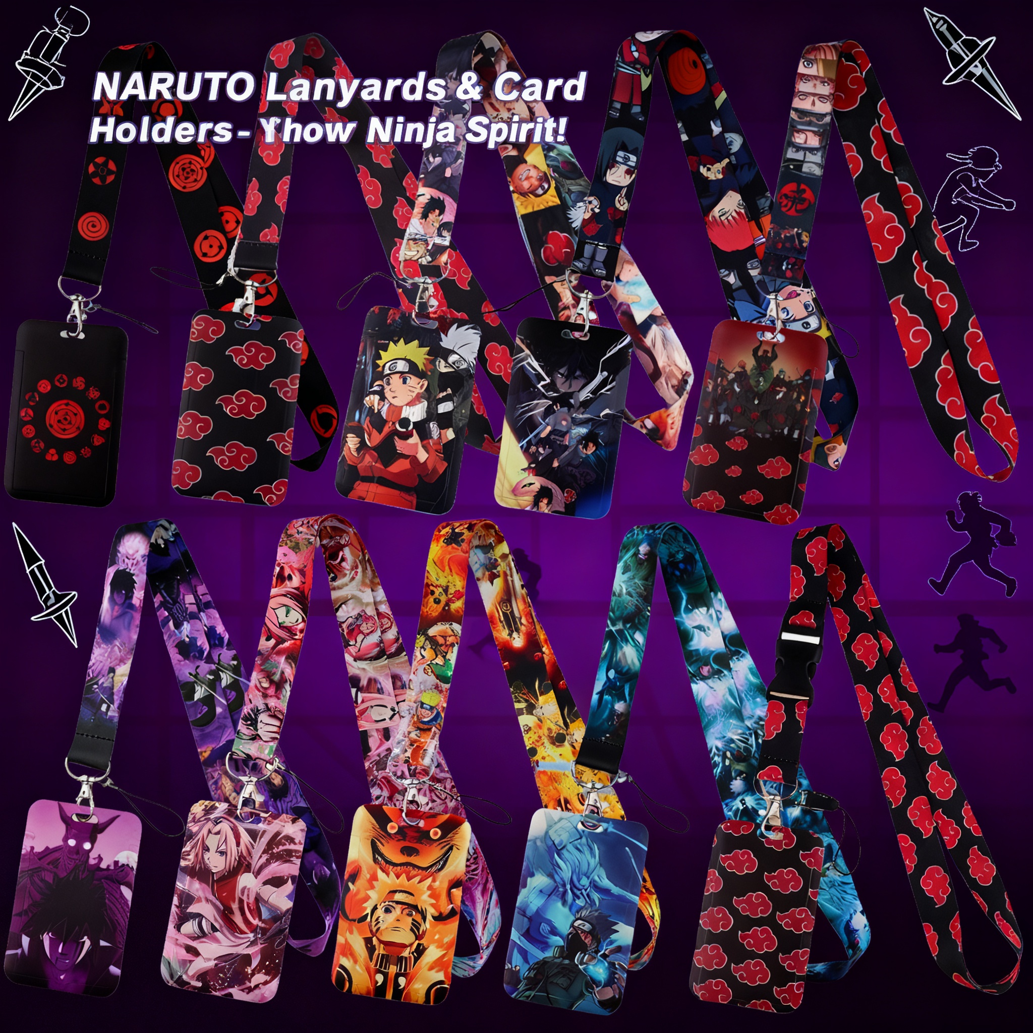 Japanese Anime Red Clouds Busi – Lanyard Badge Holder recenzja i cena