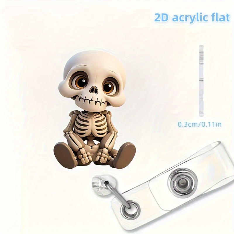 2D Flat, Acrylic Dazed Skull H – Lanyard Badge Holder recenzja i cena