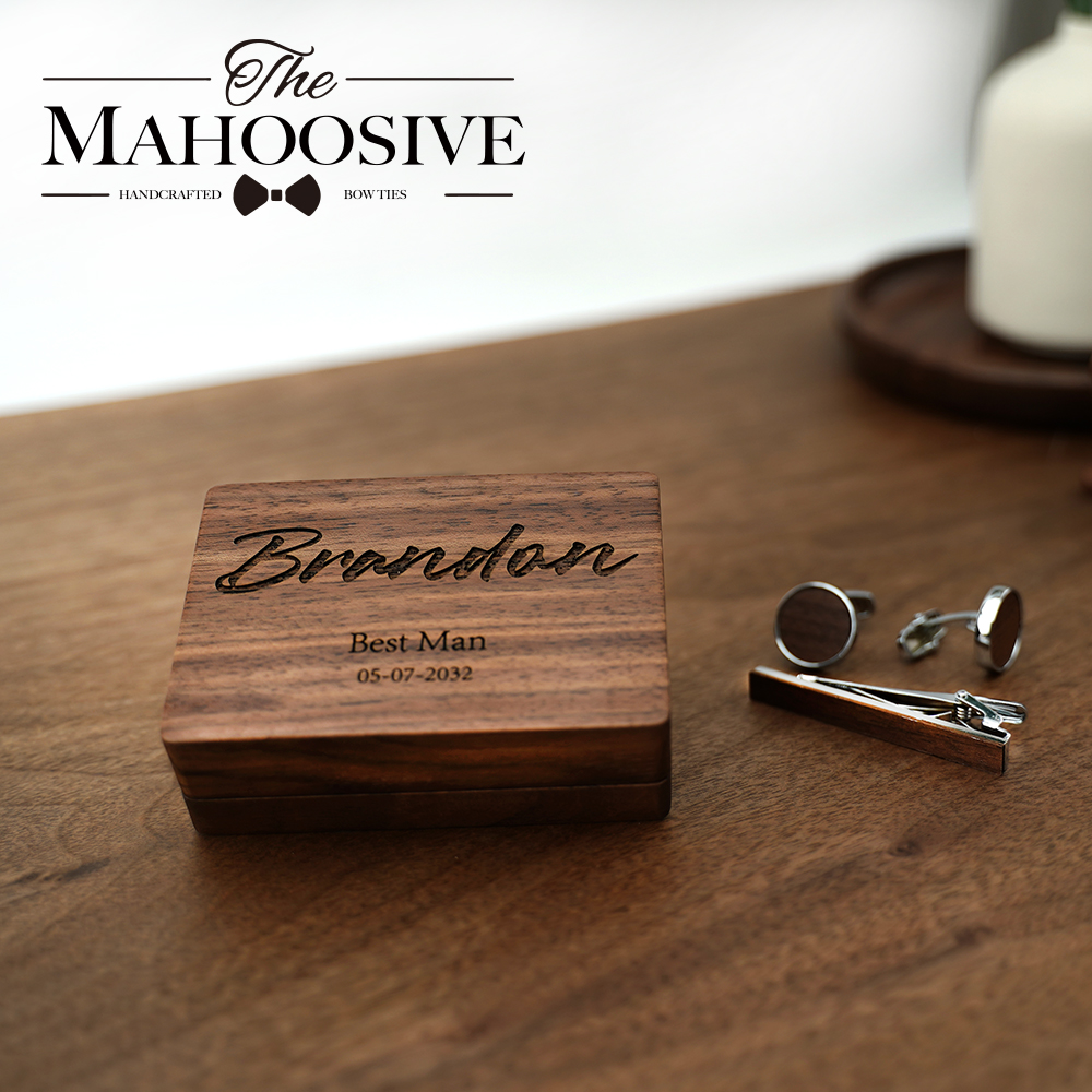 Name Engraved Groomsmen Best M – Tie Bar Set Gift recenzja i cena